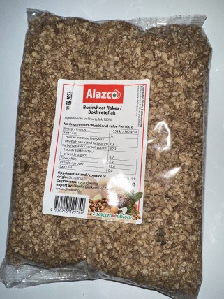 alazco buckwheat flakes - bokhveteflak 12*400g
