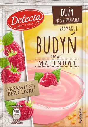 bilde av delecta pudding raspberry flavoured 20*64g