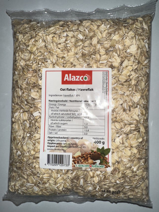 alazco oat flakes - havreflak 12*400g