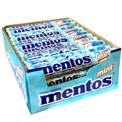 bilde av mentos chewy dragees mint 40*37.5g